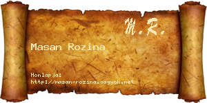 Masan Rozina névjegykártya